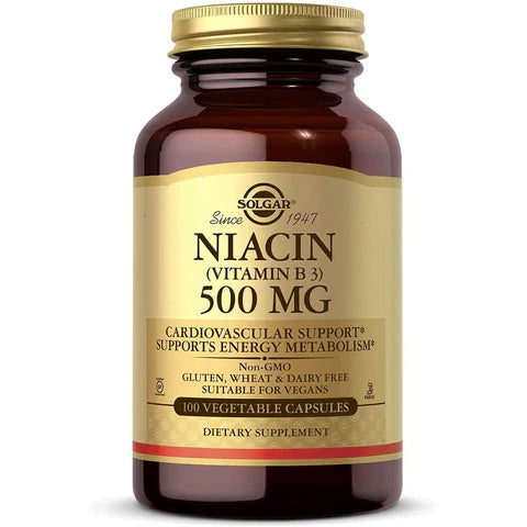 Solgar Niacina (Vitamina B3) 500 mg Cápsulas Vegetales 100 cápsulas vegetales