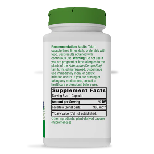 Nature's Way Feverfew Herb 180 Vgn Cp