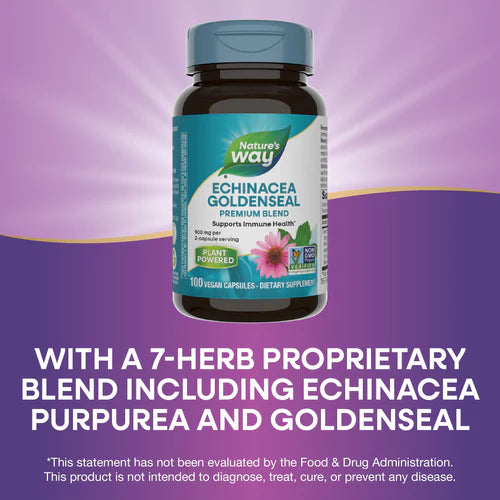 Nature's Way Echinacea Goldenseal Premium Blend 100 Vgn Cp