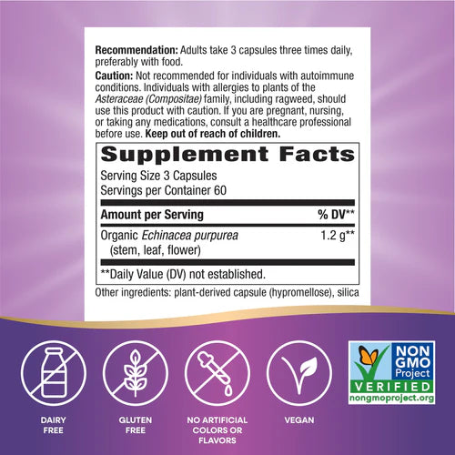 Nature's Way Echinacea Purpurea Herb 180 Vgn Cp