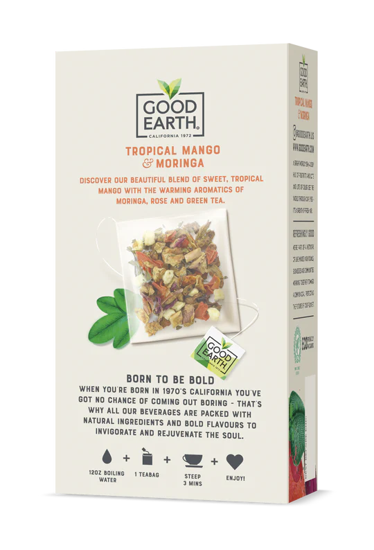 GOOD EARTH TEAS Sensorials Moringa Mango 15 BAG