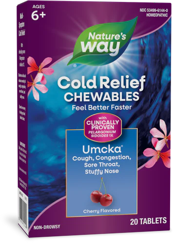 Nature's Way Umcka® ColdCare Chewable (Cherry Flavor) 20 Chw Tb