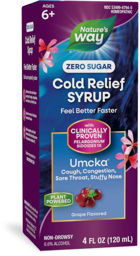 Nature's Way Umcka® ColdCare Sugar-Free Grape Syrup 4 Fl Oz