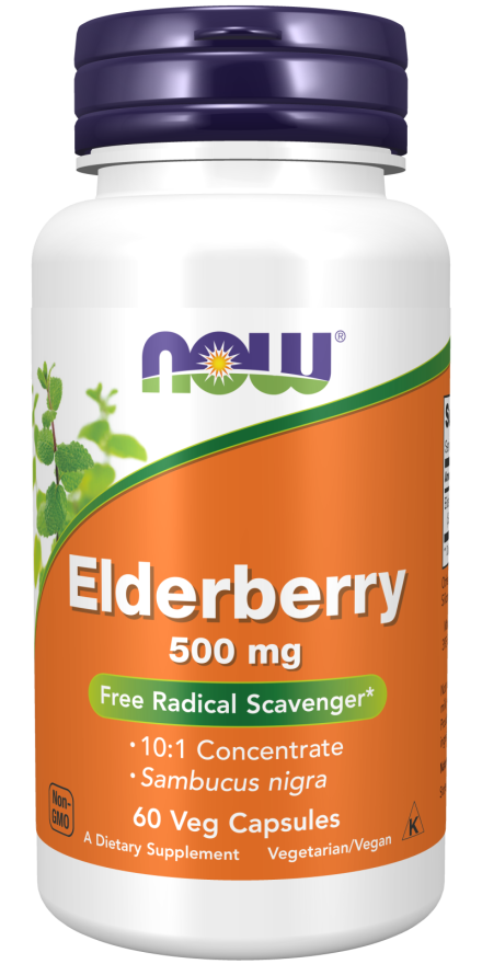 Now ELDERBERRY 500mg 60 VCAPS