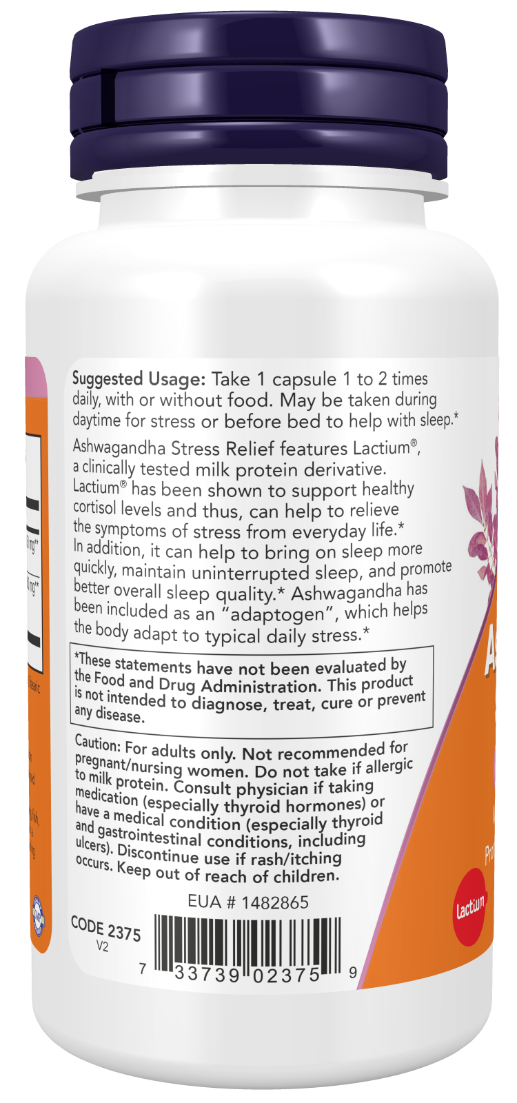 Now ASHWAGANDHA STRESS RELIEF 60 VCAPS