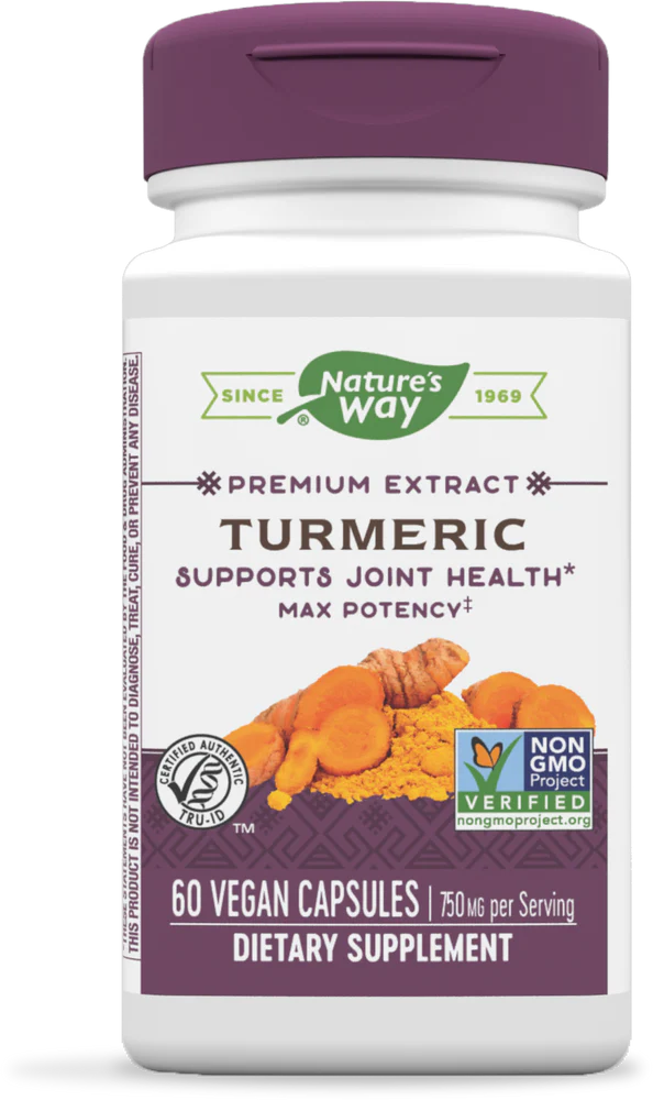 Nature's Way Turmeric Premium Extract, 750 mg 60 Vgn Cp