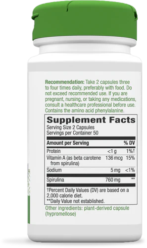 Nature's Way Spirulina Micro-Algae 100 Vgn Cp
