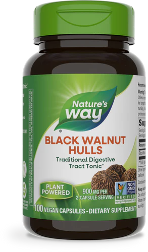 Nature's Way Black Walnut Hulls 100 Vgn Cp