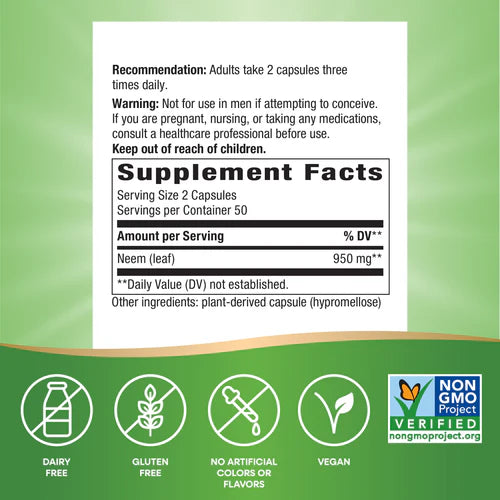 Nature's Way Neem Leaf 100 Vgn Cp