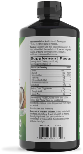 Nature's Way MCT Oil From Coconut 30 Fl Oz