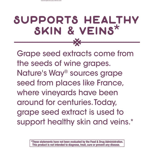 Nature's Way Grape Seed Premium Extract 60 VgnCp