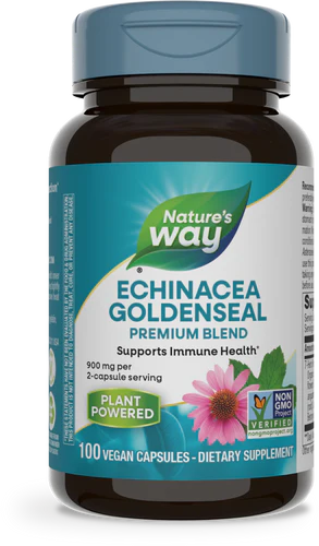 Nature's Way Echinacea Goldenseal Premium Blend 100 Vgn Cp