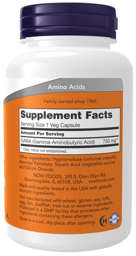 Now GABA 750mg  200 VCAPS