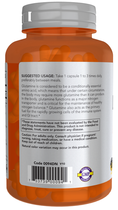 Now L-GLUTAMINE 1000mg CAPS