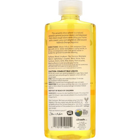 CITRA-SOLV Cleaner/Degreaser, Valencia Orange 8 OZ