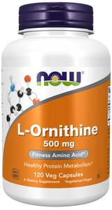 Now ORNITHINE 500mg 120 VCAPS