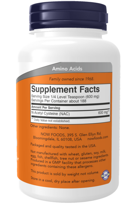 Now NAC (N-ACETYL CYSTEINE) POWDER  4 OZ