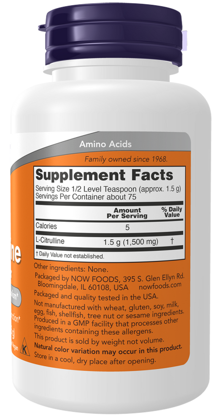 Now CITRULLINE POWDER  4 OZ