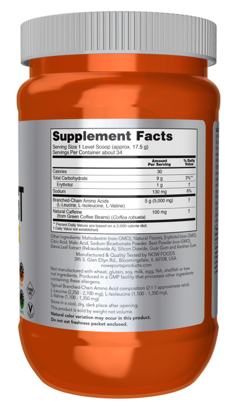 Now BCAA BLAST PWD TROPICAL PUNCH  600 G