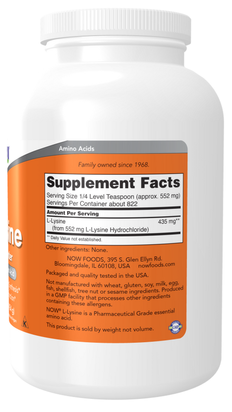 Now LYSINE POWDER  1 LB