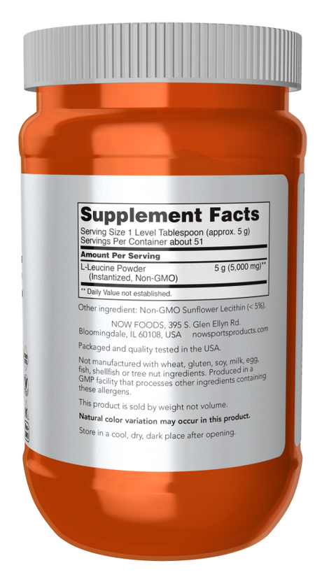Now L-LEUCINE POWDER  (INSTANTIZED)  9 OZ