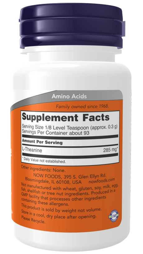 Now L-THEANINE POWDER  1 OZ