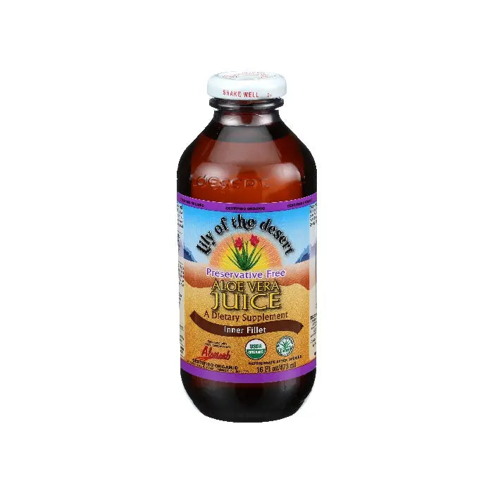 LILY OF THE DESERT ALOE VERA JUICE PRSV FREE 16OZ