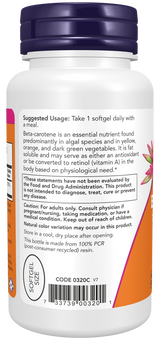 Now NAT BETA CAROTENE 25000  180 SGELS