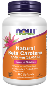 Now NAT BETA CAROTENE 25000  180 SGELS