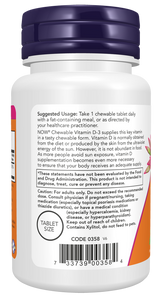 Now VIT D-3 5000 IU  CHEWABLE MINT 120 LOZ