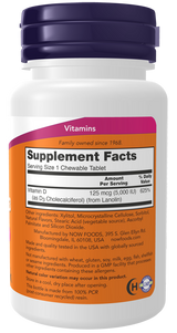 Now VIT D-3 5000 IU  CHEWABLE MINT 120 LOZ