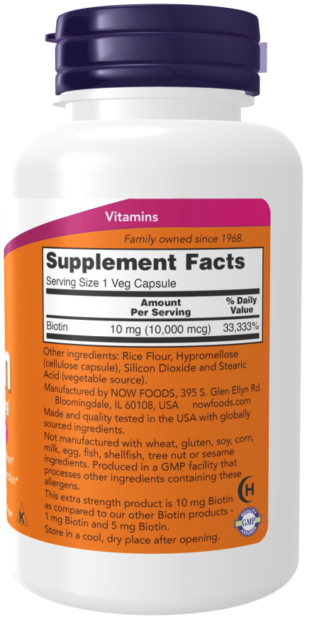 Now BIOTIN 10MG 100 VCAPS