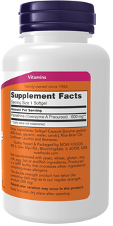 Now PANTETHINE 600MG   60 SGELS