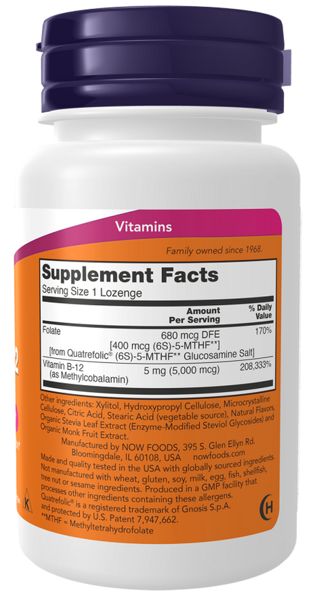 Now METHYL B-12 5000mcg  90 LOZ