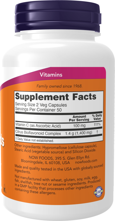 Now CITRUS BIOFLAVONOIDS 700mg  100 VCAPS