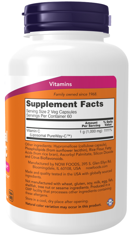 Now LIPOSOMAL VITAMIN C  120 VCAPS