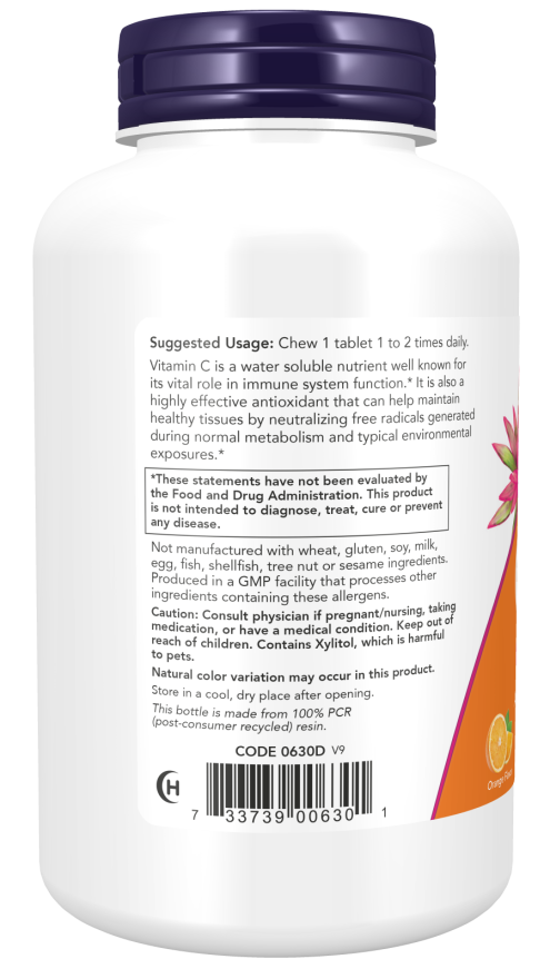 Now C-500 CHEW ORANGE  100 TABS