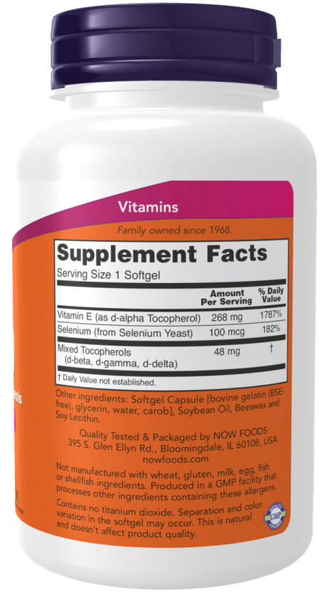 Now E-400 MIXED + SELENIUM  100 SGELS