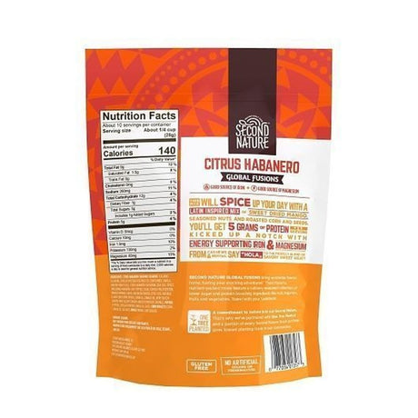 SECOND NATURE Citrus Habanero Nut Fusions 10 OZ