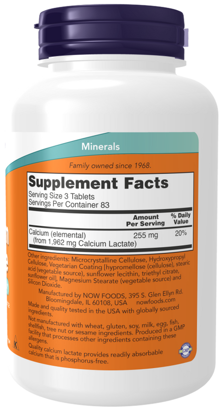 Now CALCIUM LACTATE  250 TABS