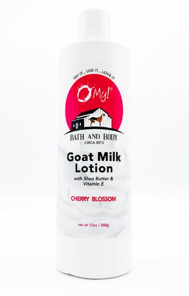 O MY! BATH AND BODYGOAT MILK LOTION CHERRY BLOSSOM 12OZ