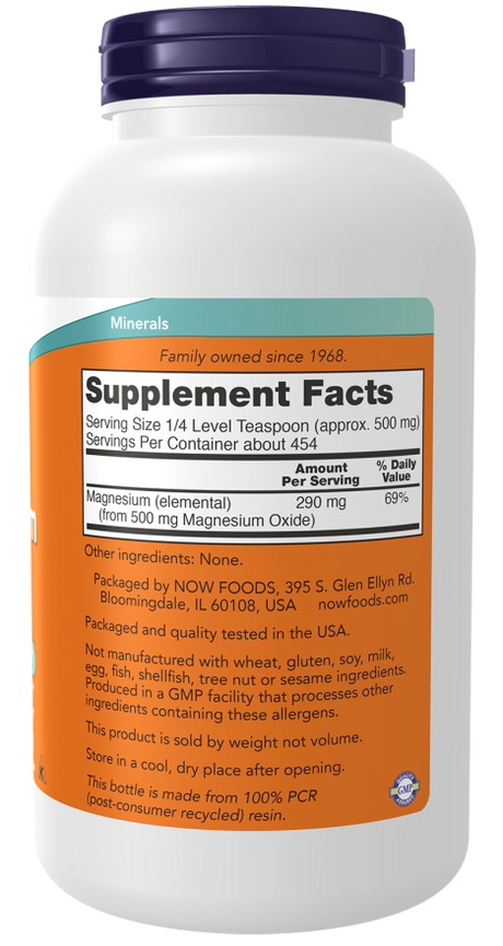 Now MAGNESIUM OXIDE POWDER  8 OZ