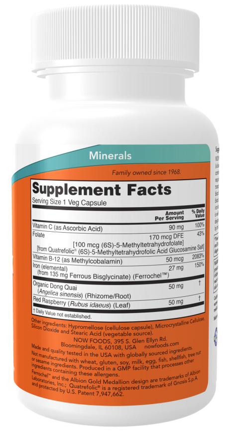 Now IRON COMPLEX CAPS (GLYCINATE)  100 VCAPS