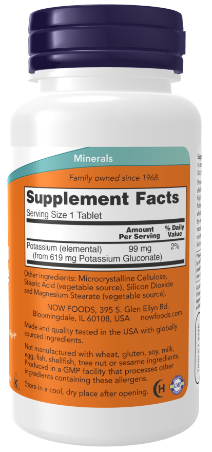 Now POTASSIUM GLUCONATE 99mg  100 TABS