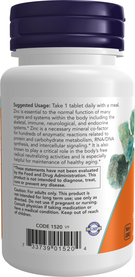 Now ZINC GLUCONATE 50mg  250 TABS