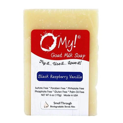 O MY! BATH AND BODYGOAT MILK SOAP BAR BLACK RASPBERRY VANILLA 6OZ