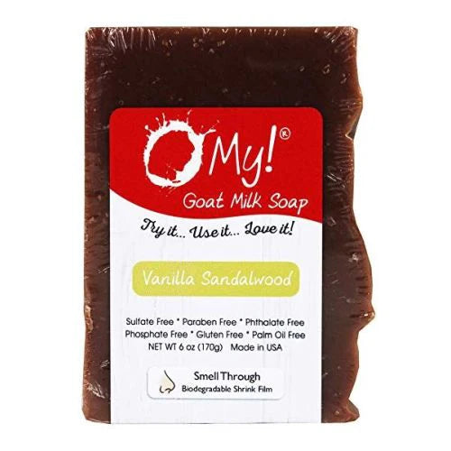 O MY! BATH AND BODYGOAT MILK SOAP BAR VANILLA SANDALWOOD 6OZ