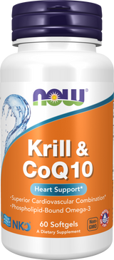 Now KRILL OIL & CoQ10 HEART SUPPORT  60 SGELS