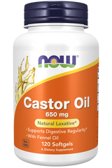 Now CASTOR OIL 650MG  120 SGELS