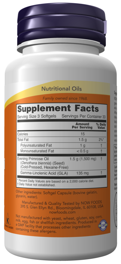 Now EVENING PRIMROSE 500mg  250 SGELS